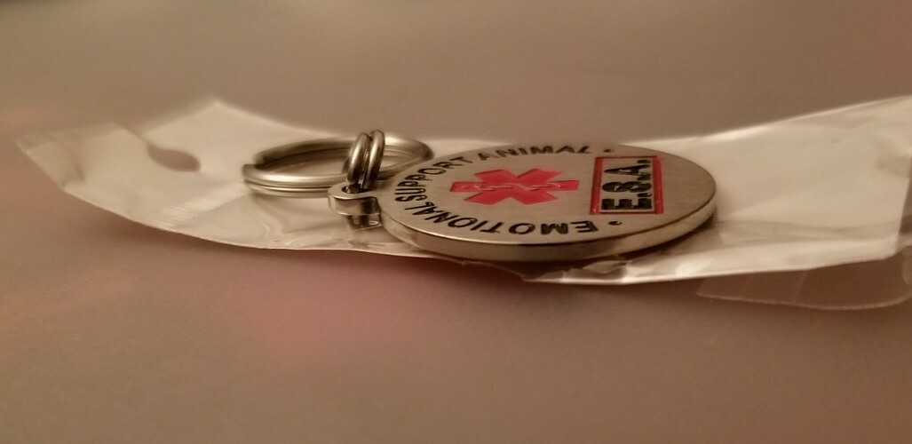 Lot of 2 Working Service Dog – Emotional Support Animal ESA Round Hanging ID Tag