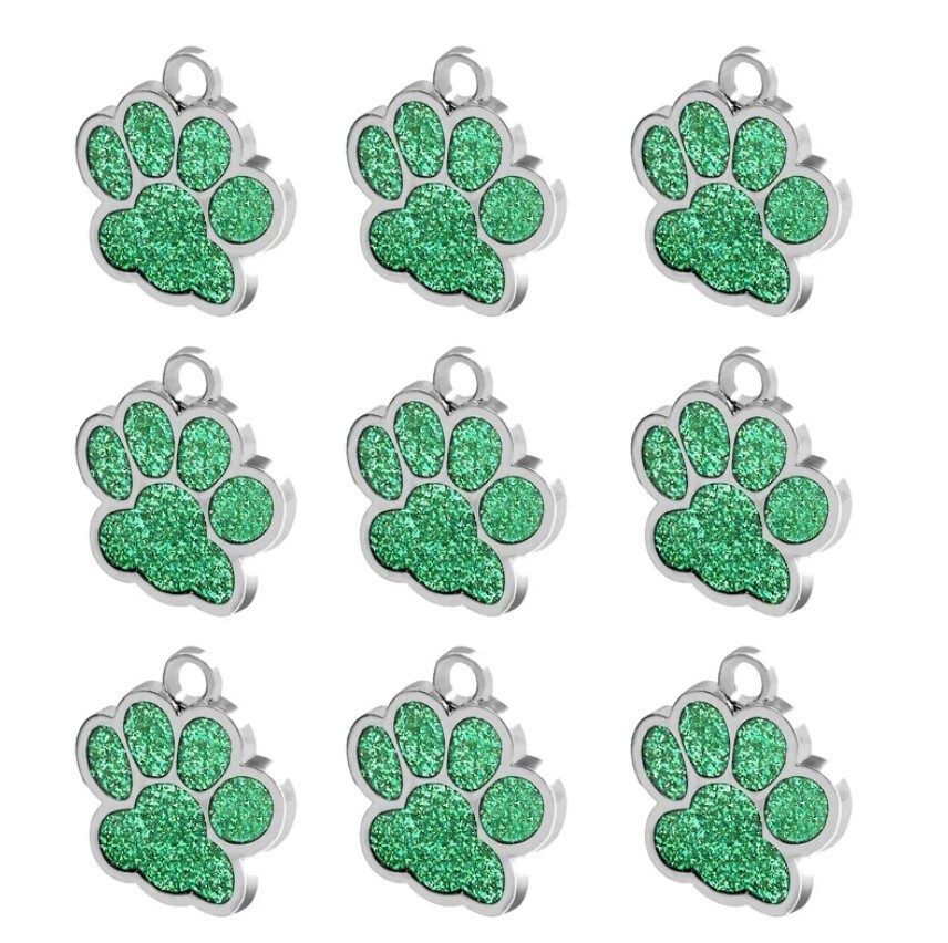 Shiny Aluminum Paws PET ID Tag Engraved Custom CAT DOG Collar Tag | Best Quality