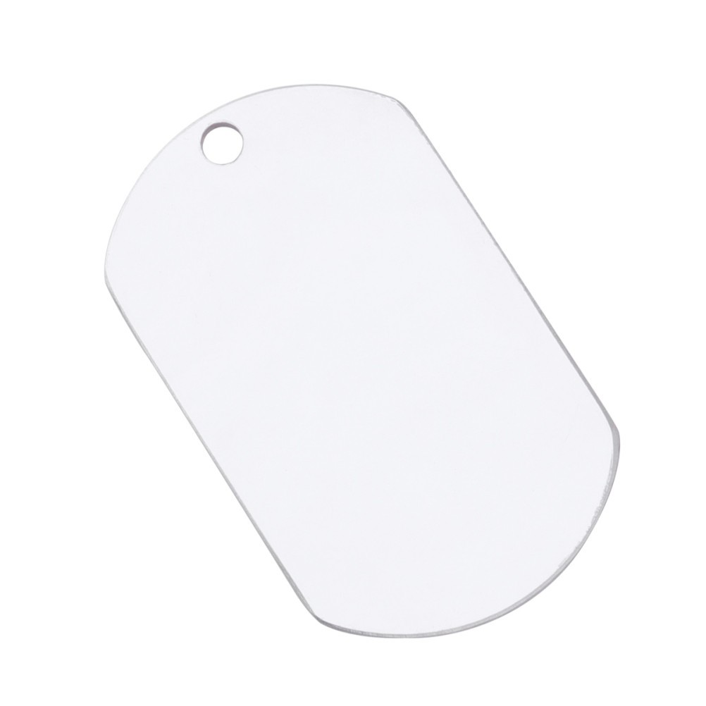 10Pcs Durable Titanium Steel Dog Tags Silver Stylish Pet Hanging Decor