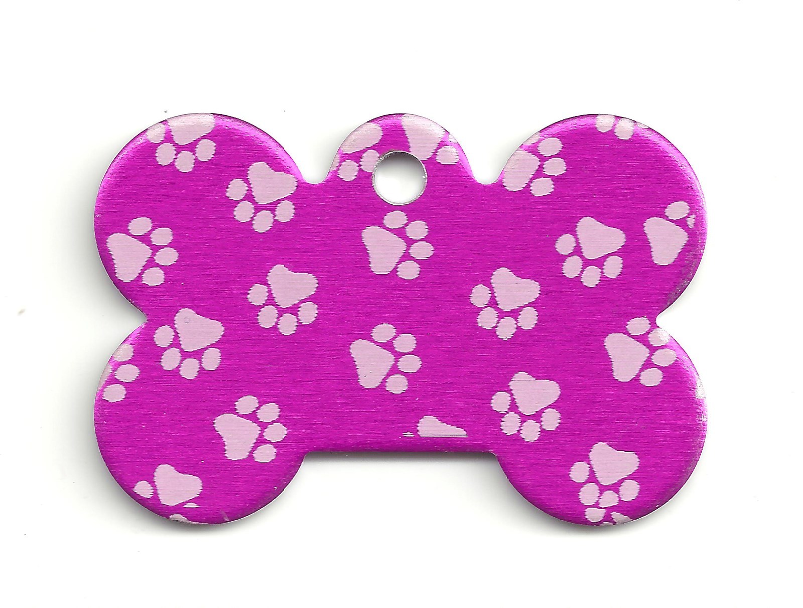 Dog Bone Shape Aluminum Pet ID Tag PAW PRINT Wallpaper Art