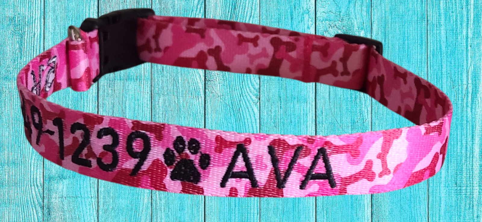 PERSONALIZED Embroidered Martingale Dog Collar Pet ID Tag – Name and Phone!