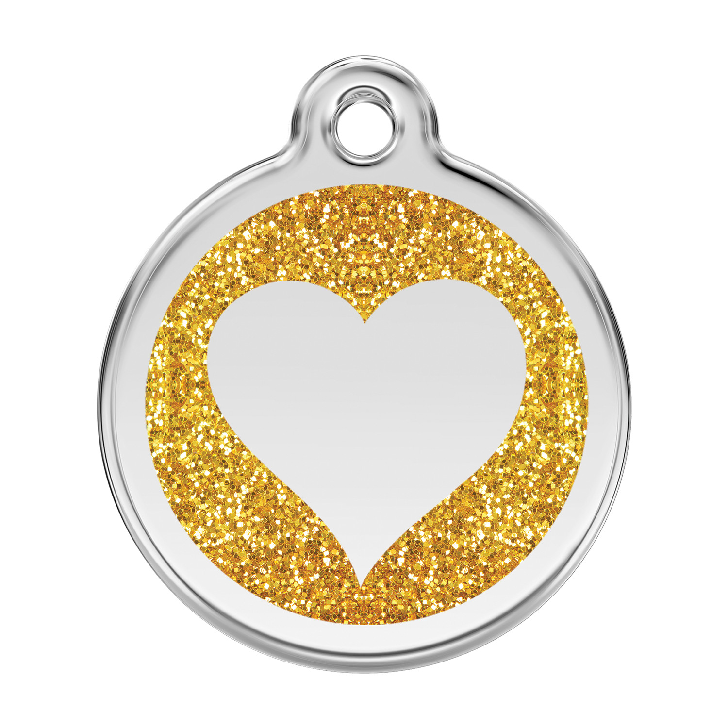 Dog Cat Pet – Red Dingo – Dog ID Tag Charm – Lifetime Guarantee – Glitter Heart