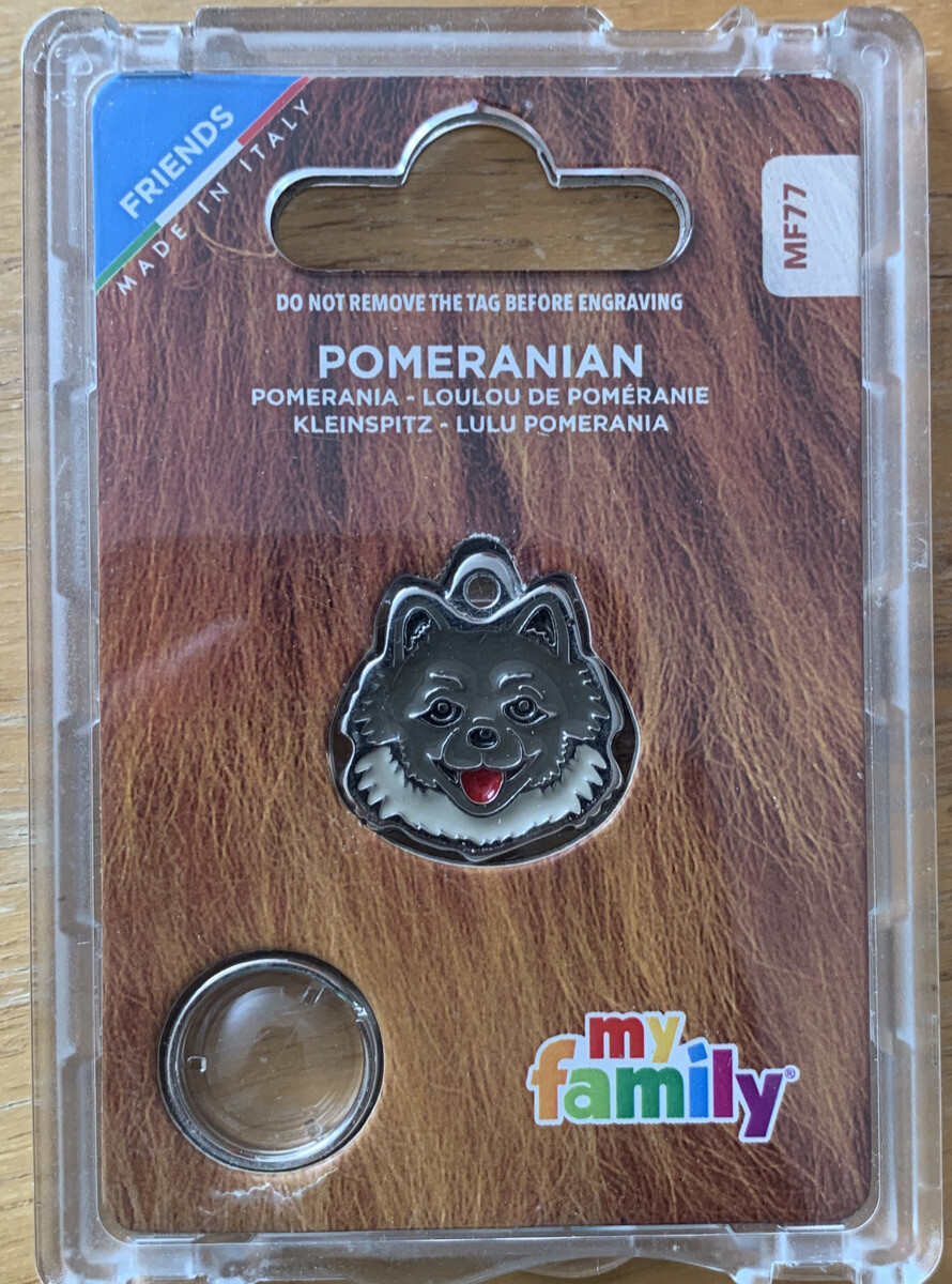 My Family Friends Pomeranian Tag Keychain For Engraving Made Italy Pet