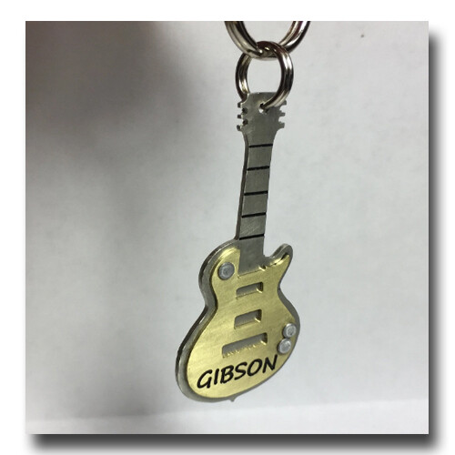 Guitar Shaped Pet ID Dog Name Tag Music Lover Free Engraving Brass Nickel SIlver