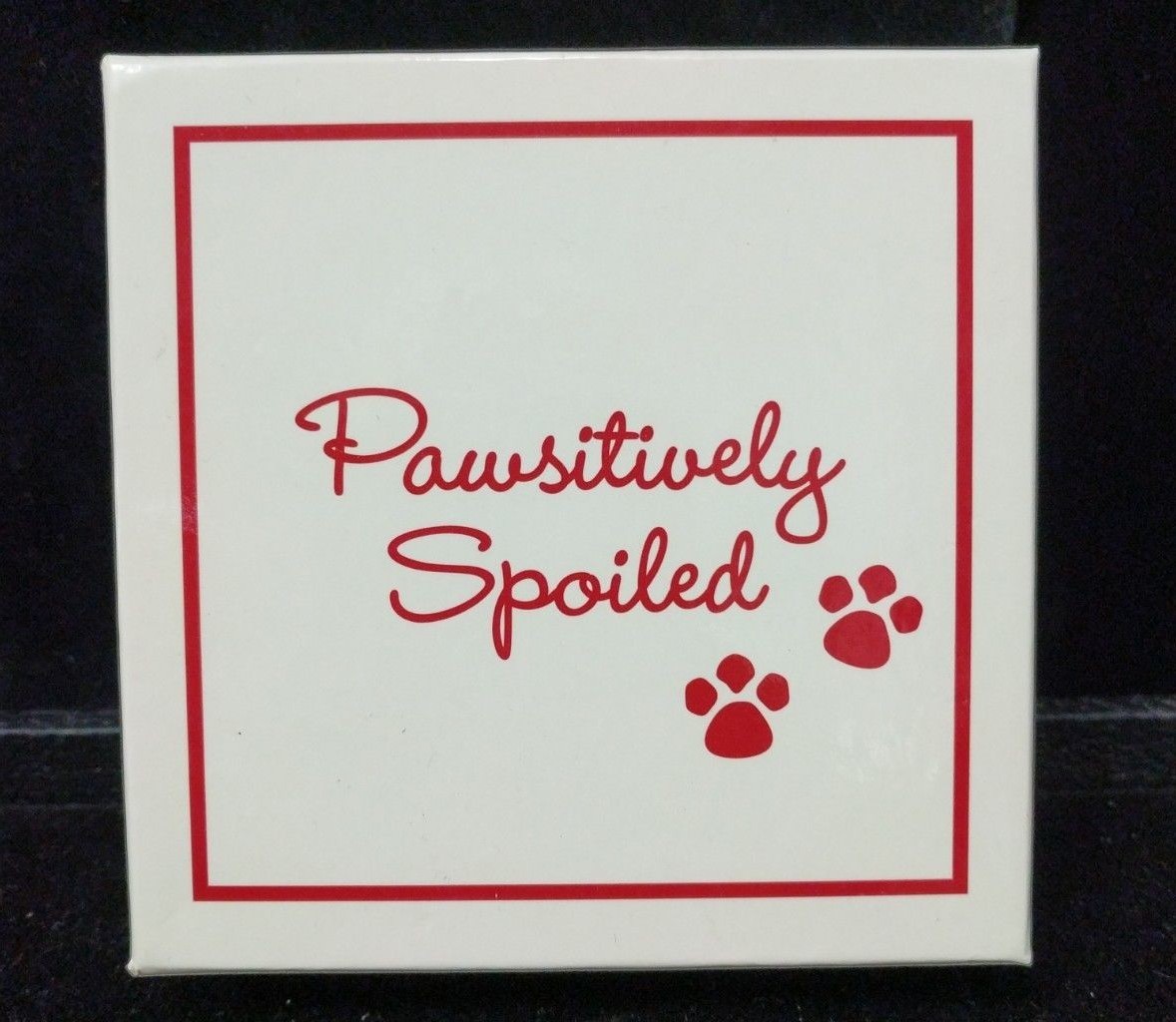 Pawsitively Spoiled Pet Collar Charm Genuine Crystal Heart Lap Lover Brand New