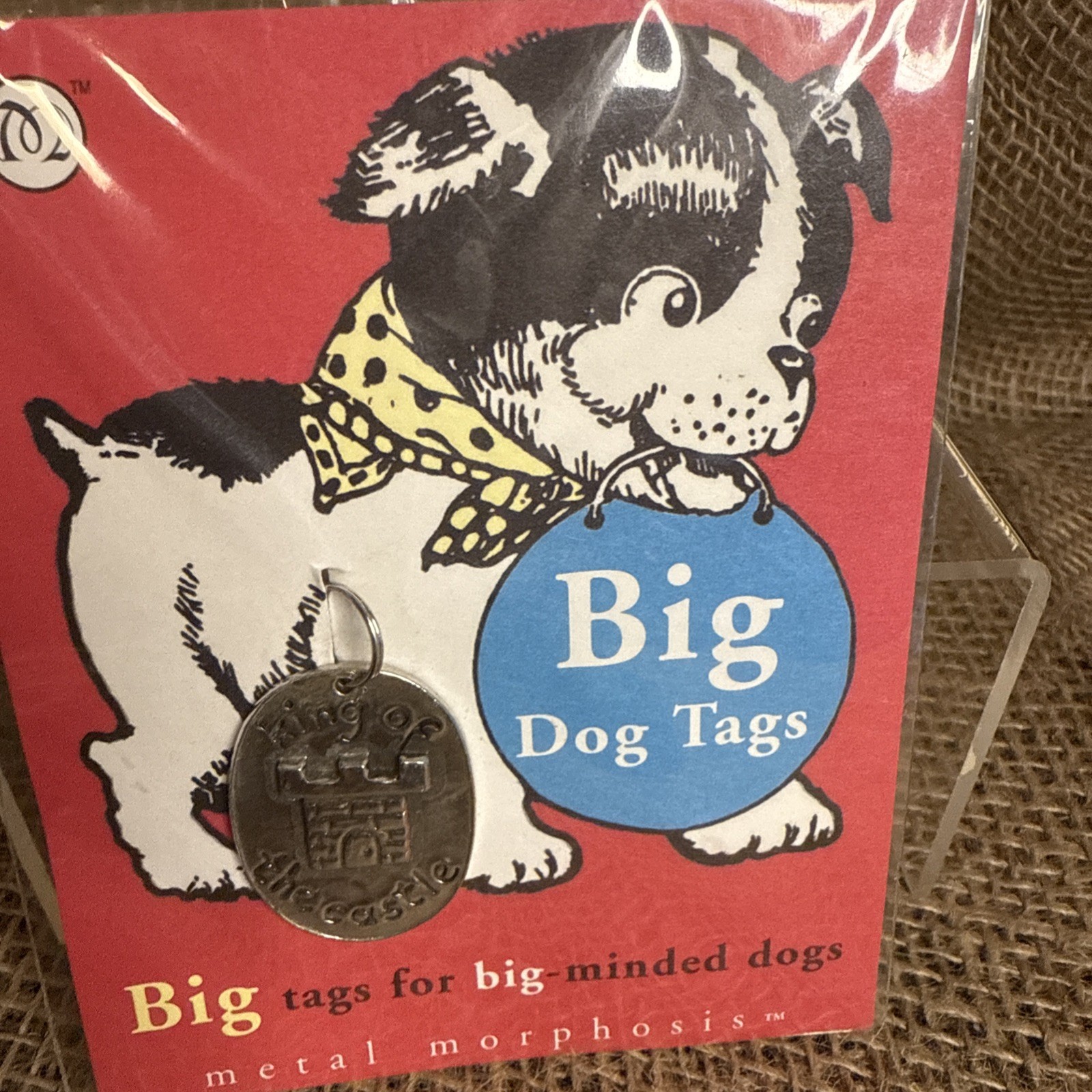 New 100% Lead Free Pewter Pet Tag ‘King of Castle’ Metal Morphosis Engravable M1