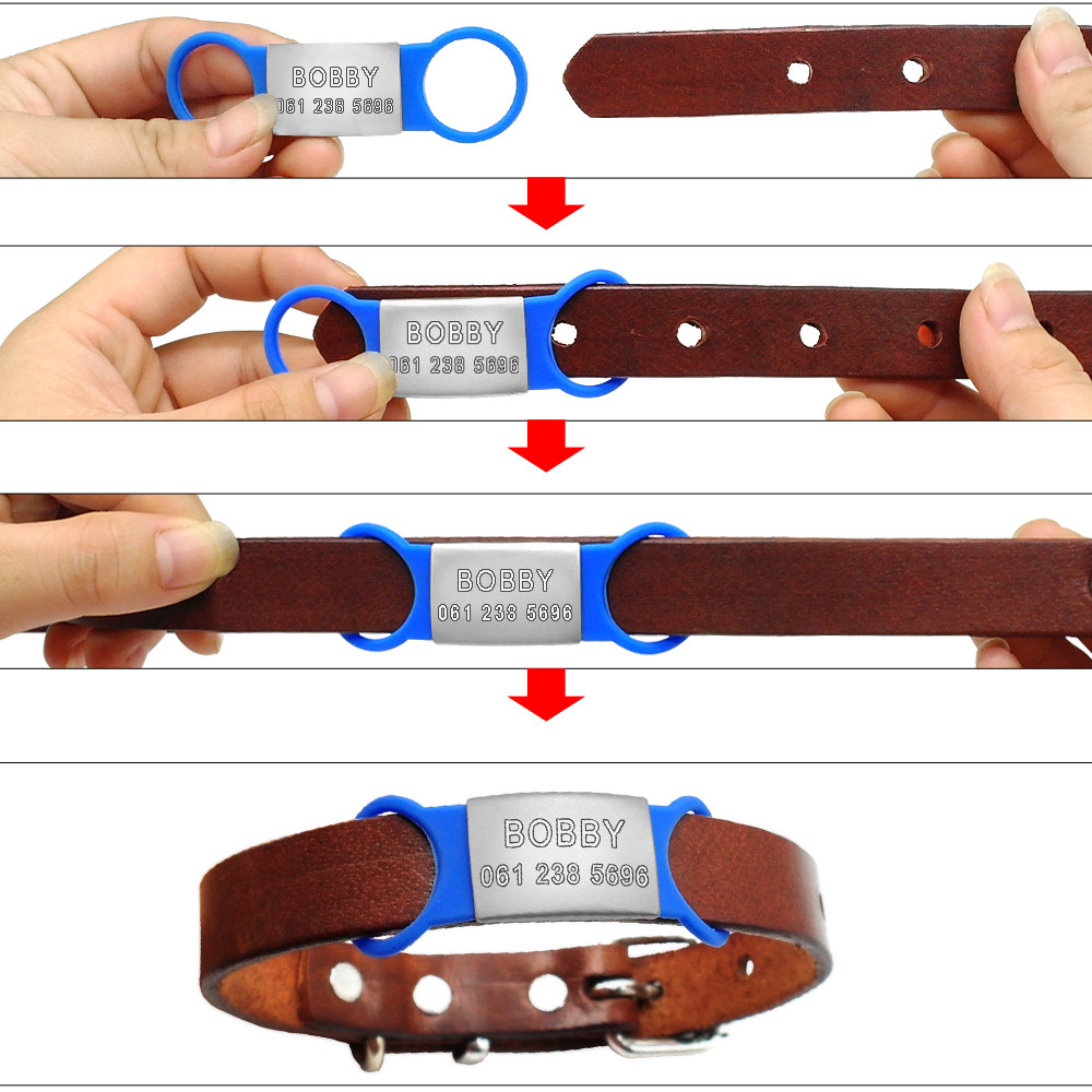 10pcs/lot Wholesale Blank Slide-On Dog Tags for Pets No Noise Pet Collar Tags