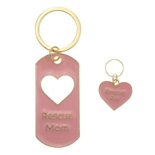 Heads or Tails 2PC Pet Collar Charm with matching Keychain Set – Rescue Mom