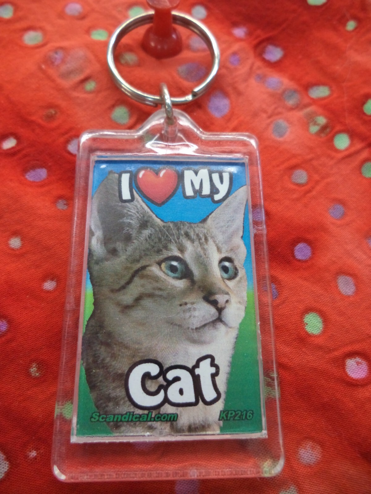 SCANDIAL PET KEY CHAINS – DOUBLE SIDED – I LOVE MY __CAT__ YOU PICK BREED! #1