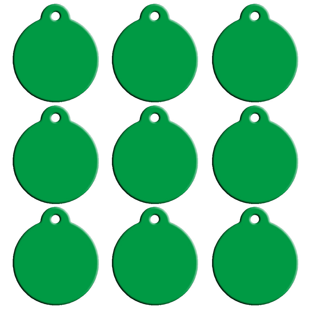 20pcs Personalized Aluminum Pet Dog ID Tags Custom Blank Bulk Round Tags 9 Color