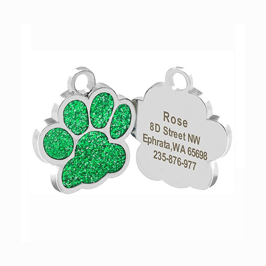 Pet ID Dog cat tag personalized engraving anti loss collar pendant double-sided