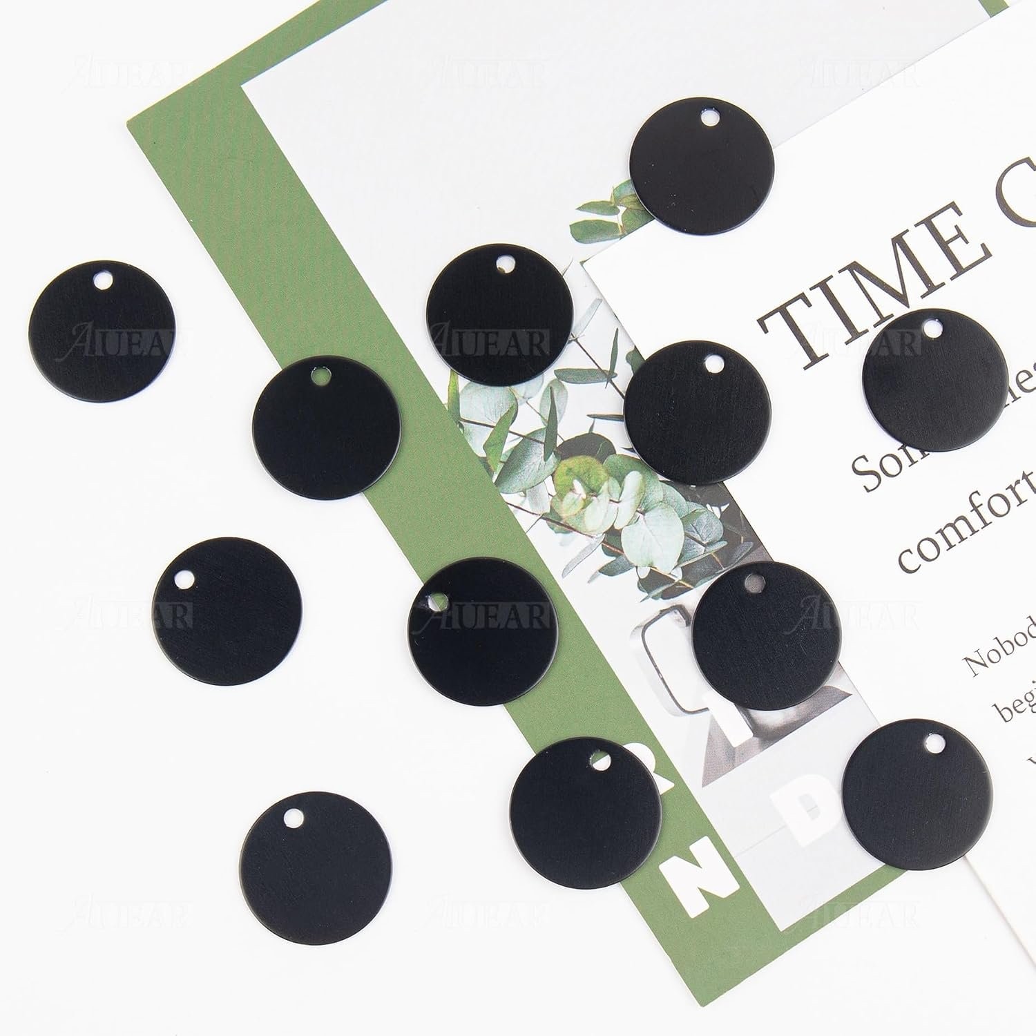 Lightweight 25mm Round Aluminum Pet ID Tags 20 Pack for Dogs Cats Jewelry Making