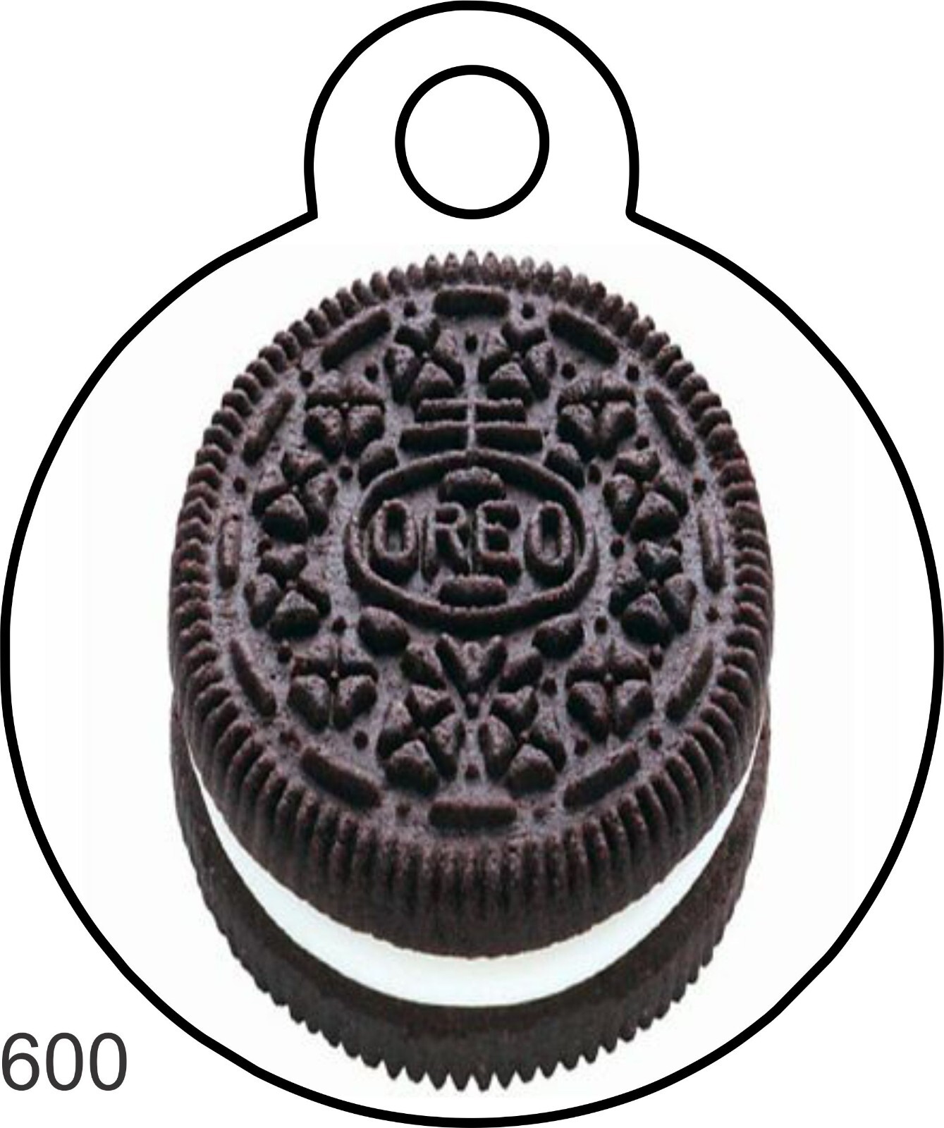 Pet Tag Personalized Pet ID tag for Dog and Cat ROUND Tag Unique Oreo PINK HEART