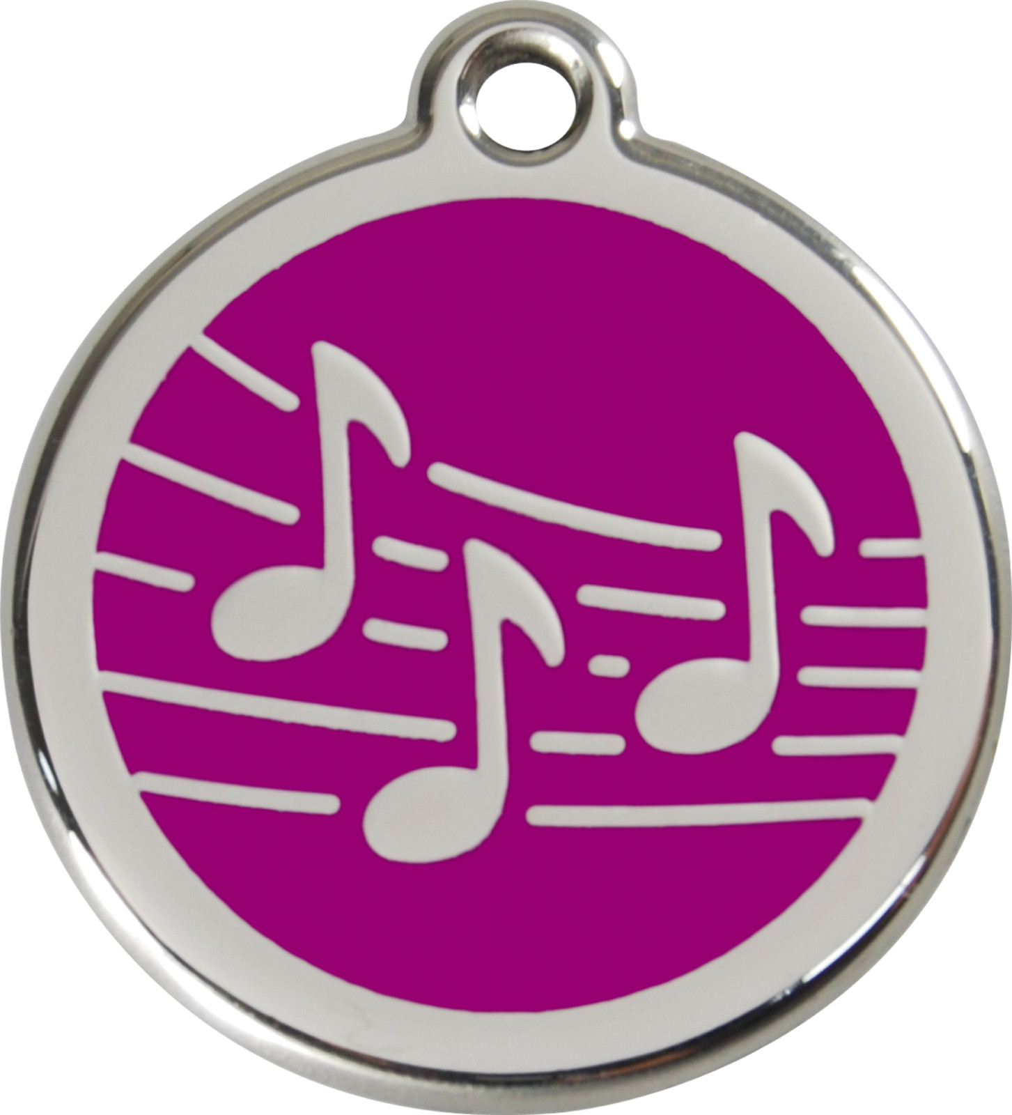 Steel Red Dingo Musical ID Dog Tag Black Purple Blue Green Yellow Red Pink