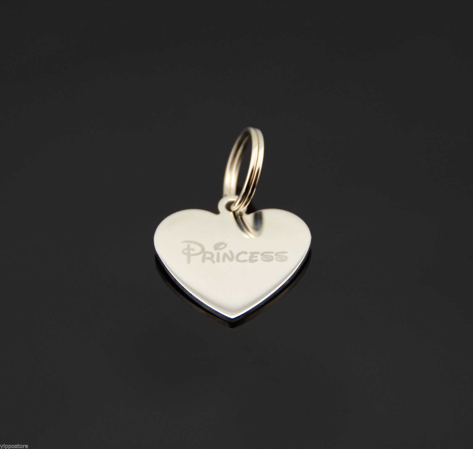 Custom Engraved Personalized Stainless Steel Sm Heart Shape Dog Tag Pet ID Name