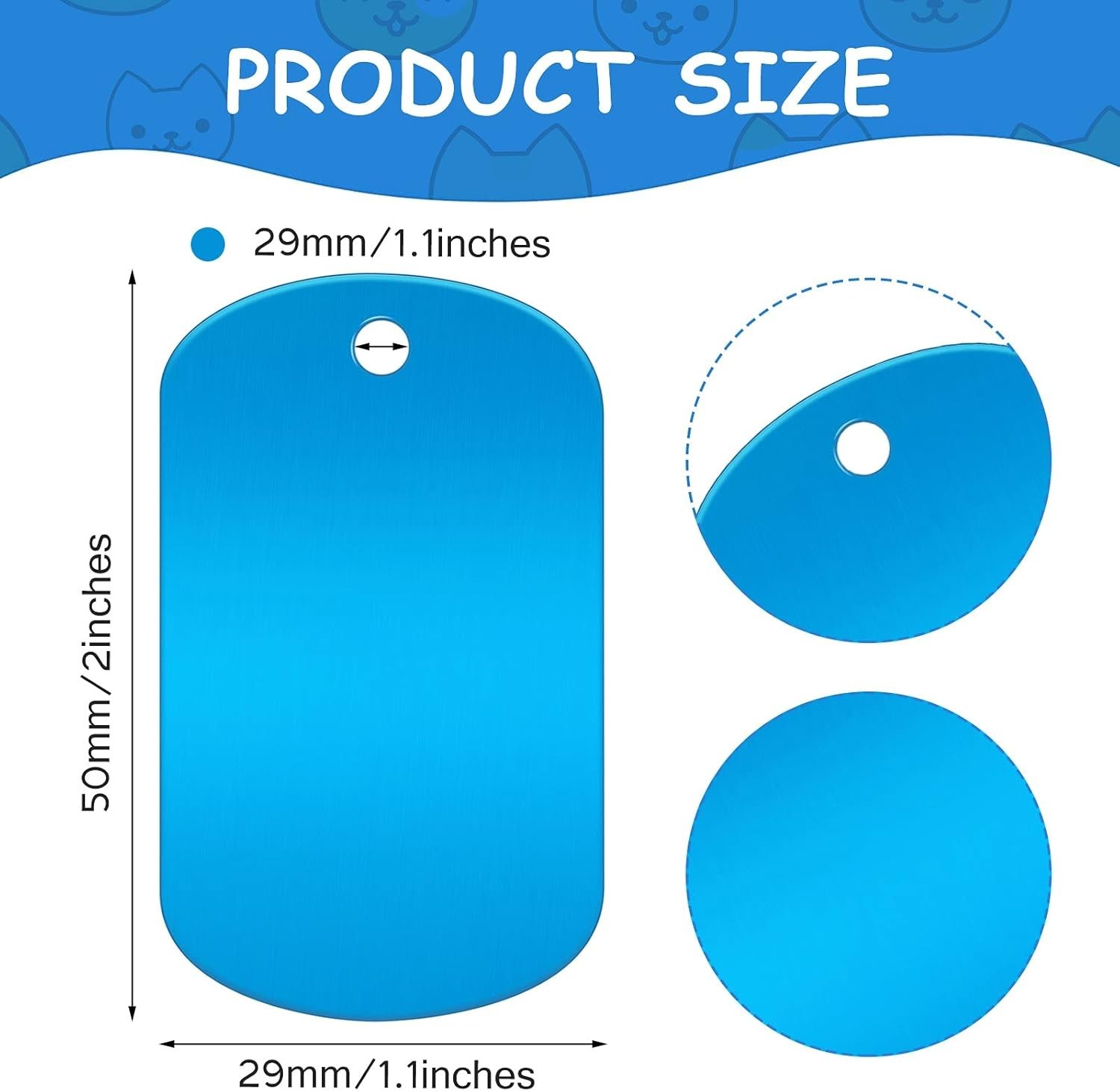 Durable 30-Pack Blank Aluminum Dog Tags – Perfect for DIY Crafts and Gifts
