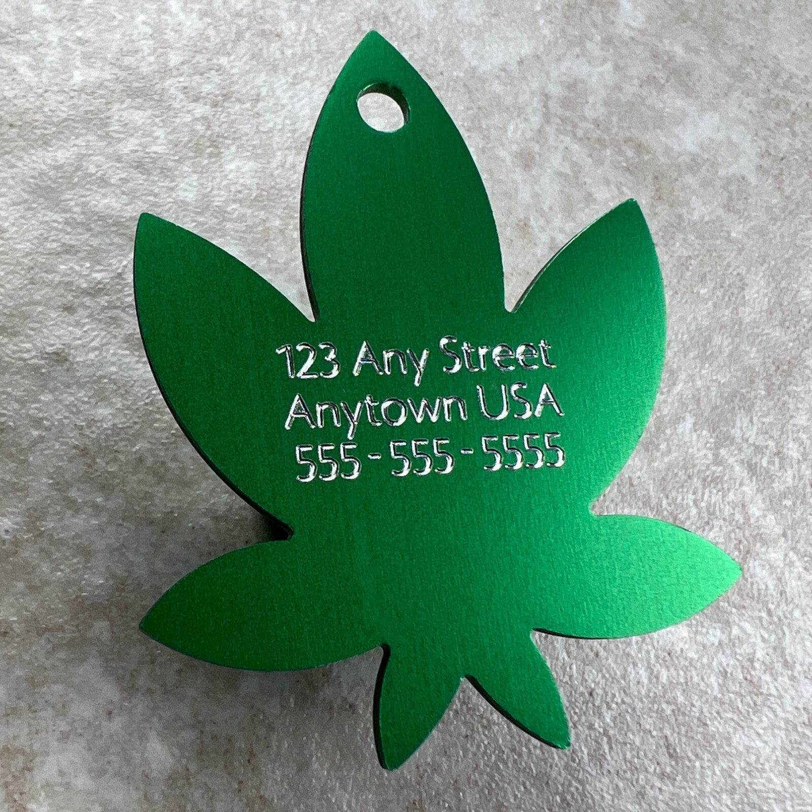 Custom Engraved Dog Tags Personalized Dog Collar Pet Tag Engraved LEAF TAG