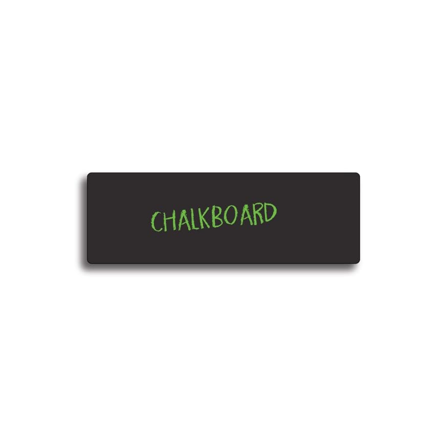 Nap Tags Chalkboard Name Badges with Fastener Backer – 3″ X 1″ Black Rectangle