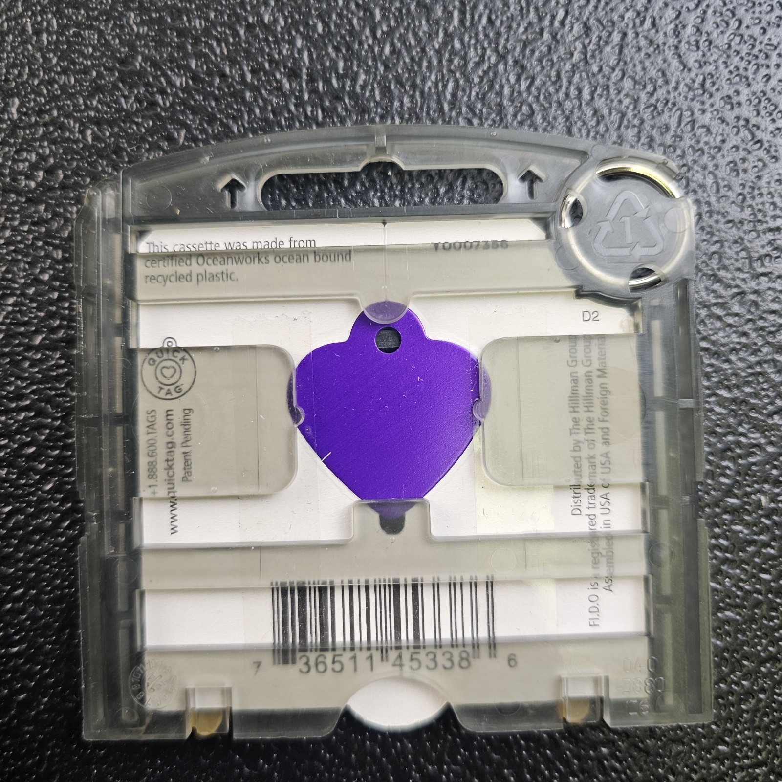 (S1)NEW FIDO ENGRAVABLE PET I.D. TAG PURPLE HEART, 9 PIECE