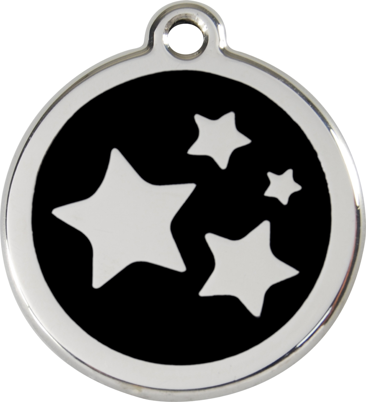 Steel Red Dingo Stars ID Dog Tag Black Purple Blue Green Yellow Orange Red Pink