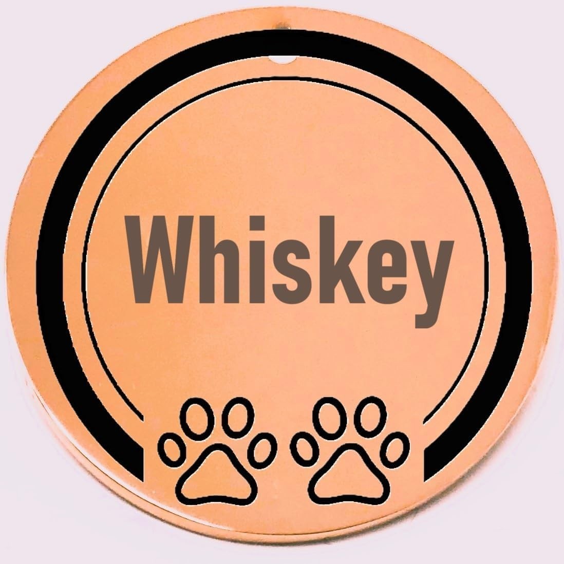 Custom 2 Paws Pet ID Tags for Dog or Cat Collar – Laser Etched Cute Name Tag