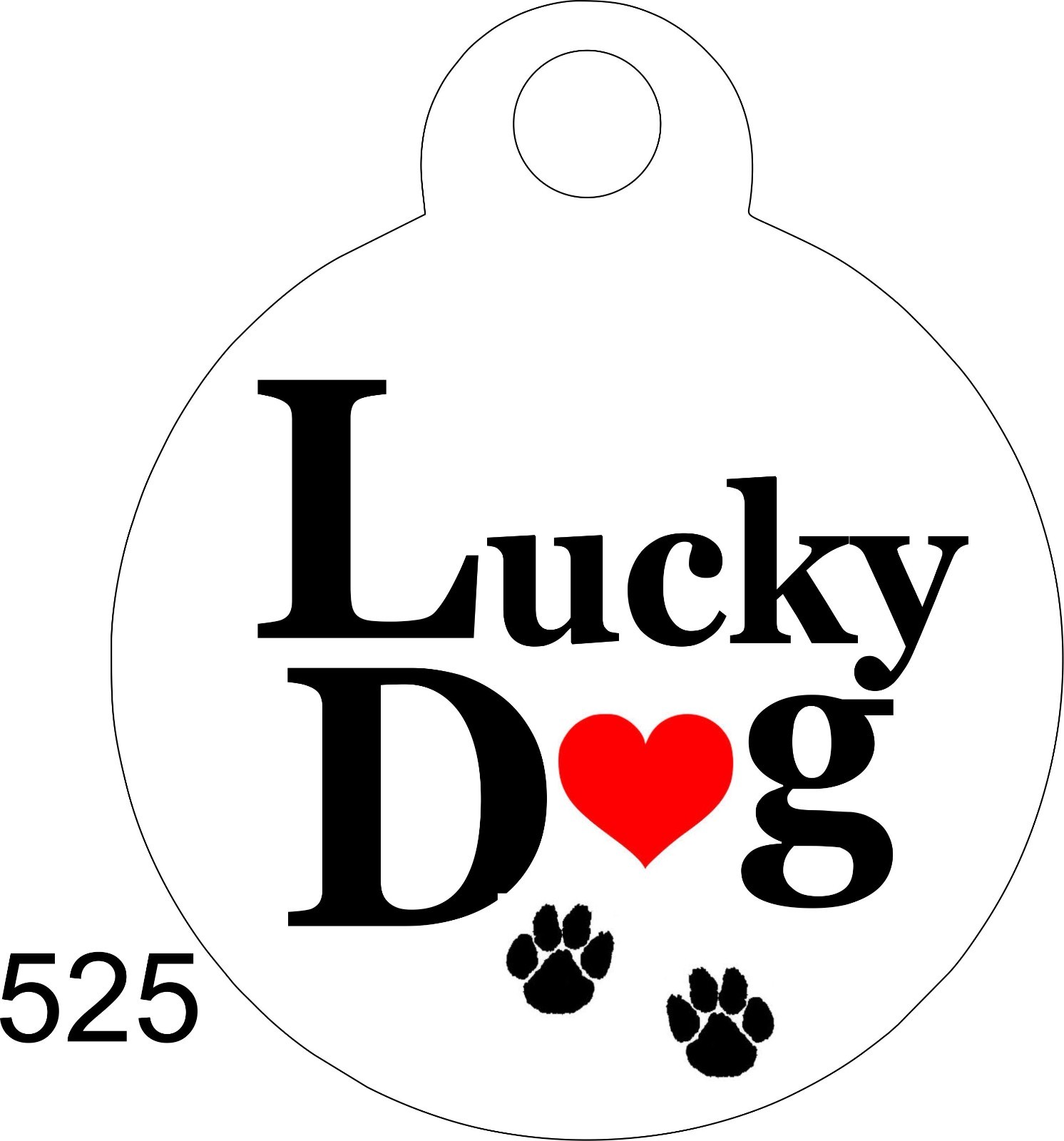 Lucky DogCute Custom Personalized Pet ID tag for Dog and Cat Collars unique Cute