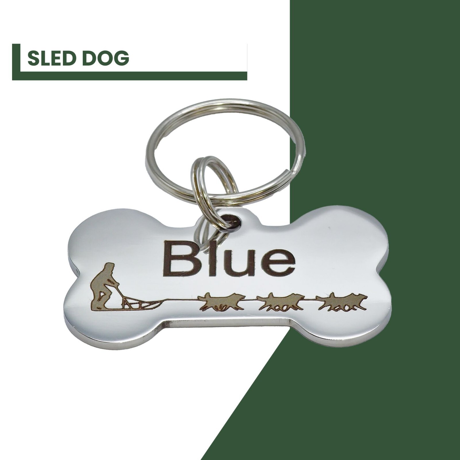 Custom Deep Engraved Pet ID Stainless Steel Dog ID Tag Bone Lifetime Warranty *