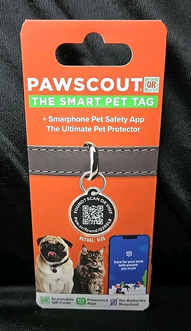 NEW Pawscout QR The Smart Pet Tag Finder for Dogs/Cats Connects To Your Phone