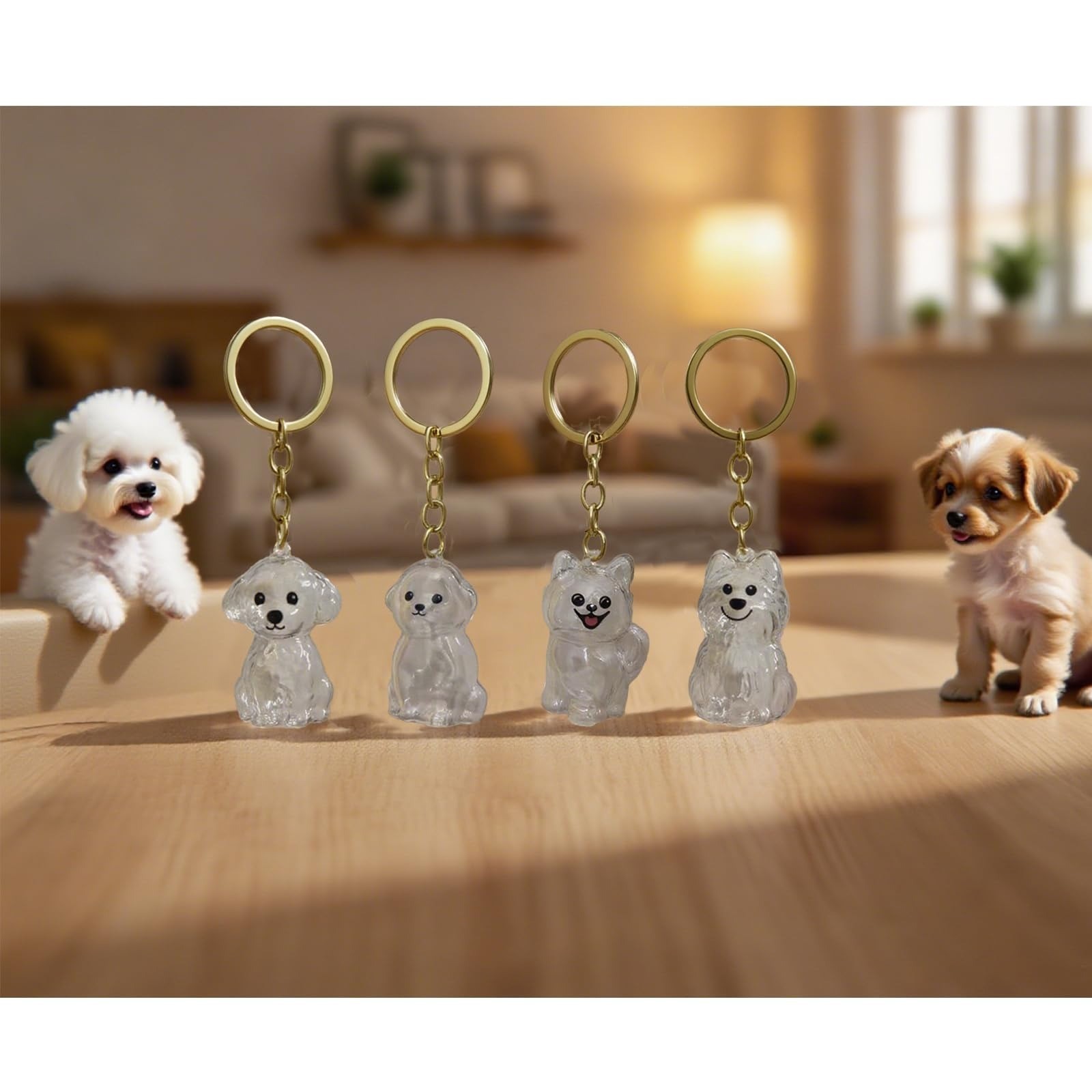 4 Pack Dog Hair Keychain | Pet Memorial Keepsake Bottle