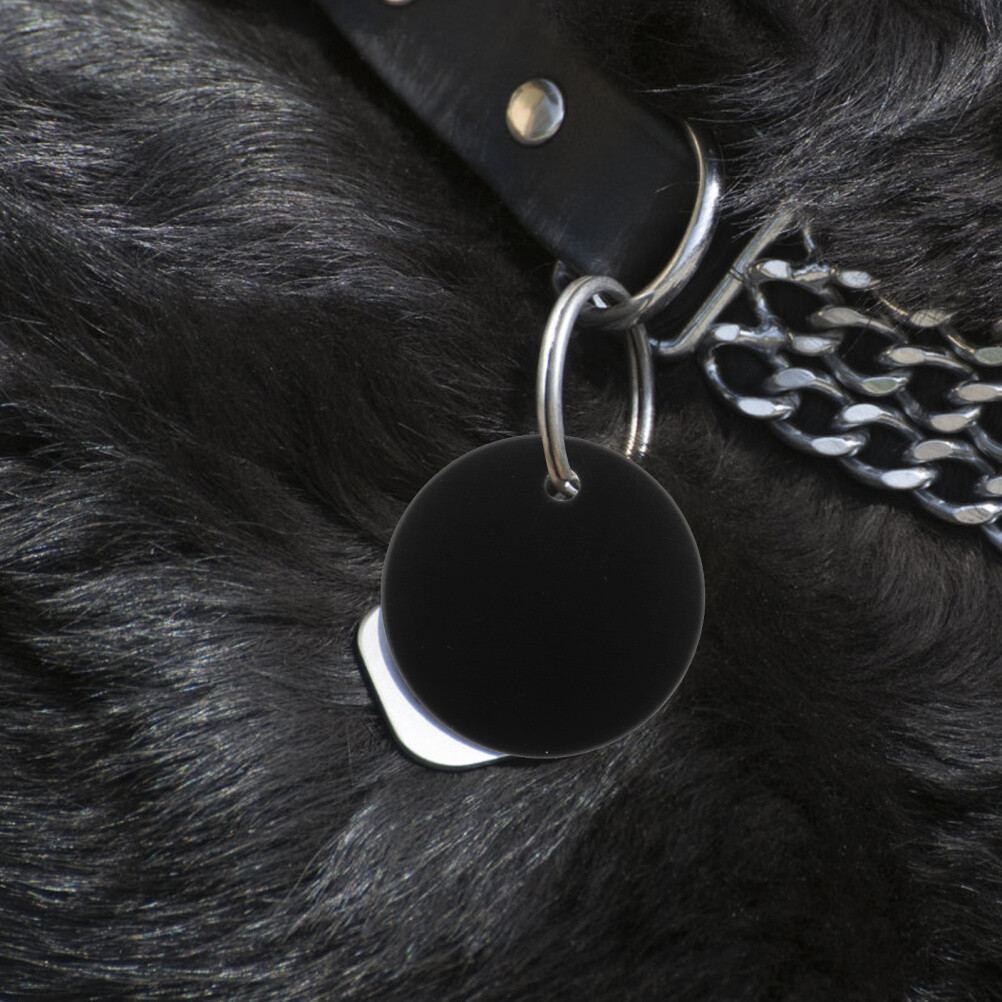 25PCS Aluminium Alloy Pet Tag Pets Blank Tag Puppy Traction Rope Pendant for DIY