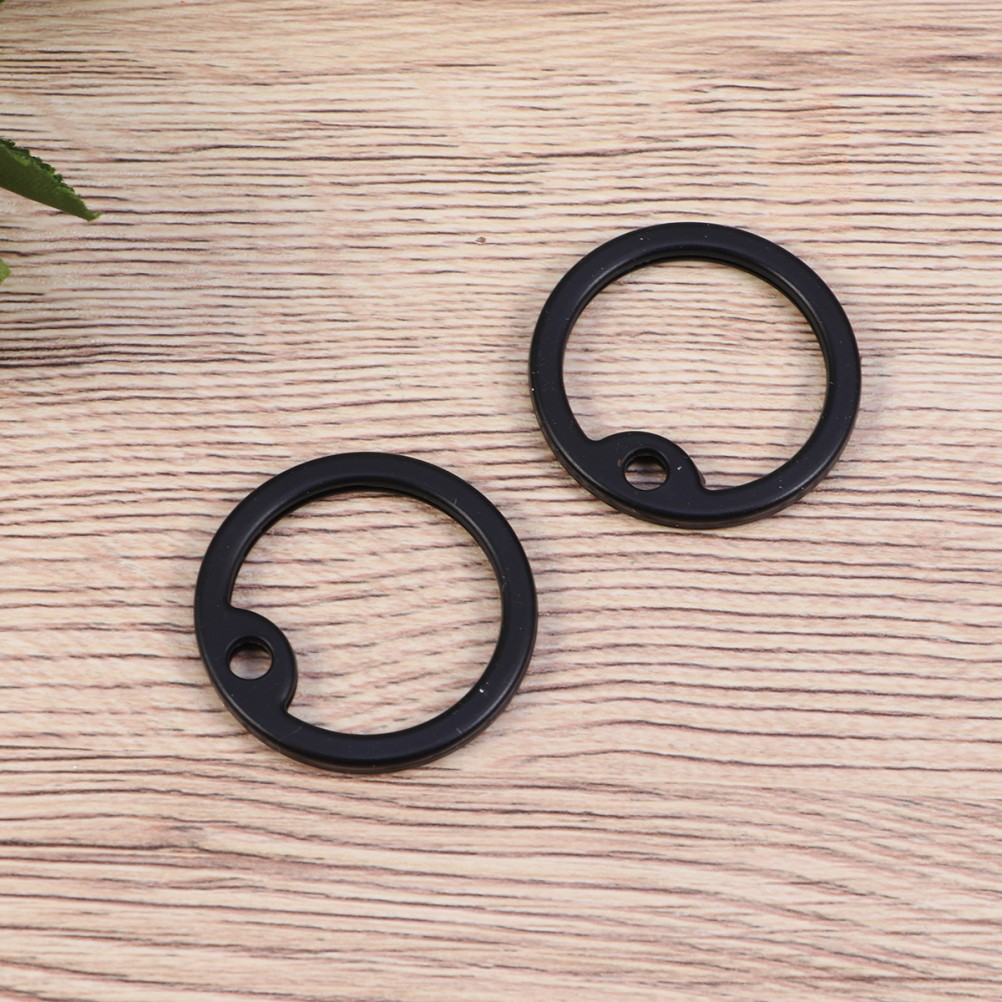 2Pcs Military Dog Tag Silencers Durable Silicone Black Noise Silencers