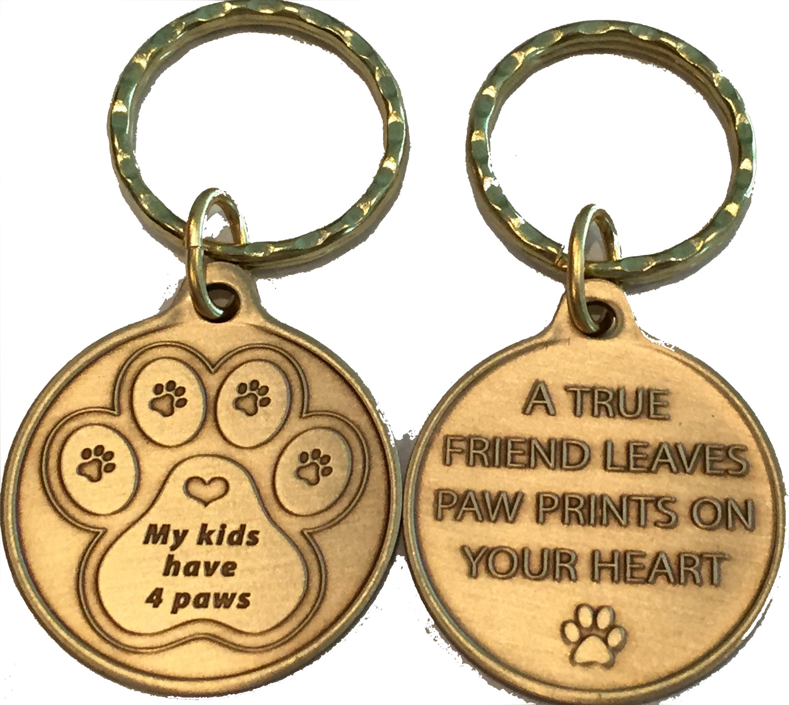 My Kids Have 4 Paws – A True Friend Dog Pet Keychain RecoveryChip Design