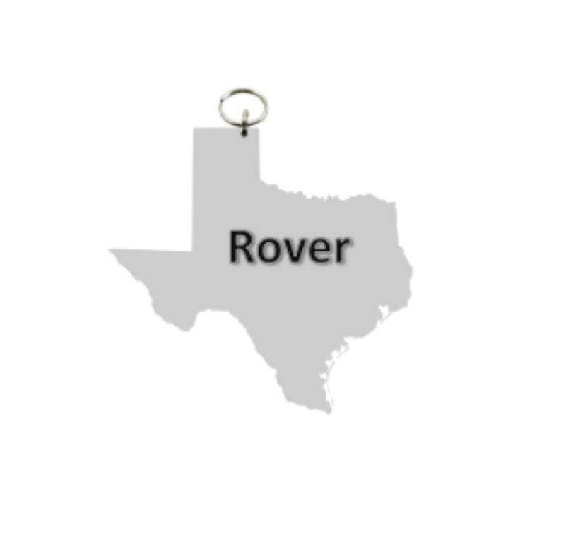 State of Texas | Dog Pet Name Custom Engraved Personalized Cute ID Tag for Dogs