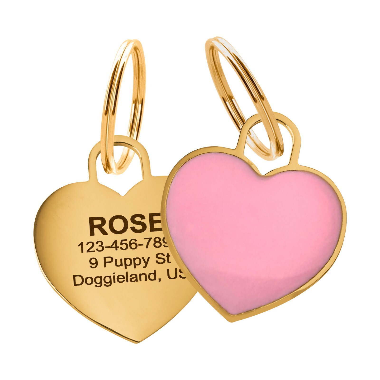 Custom Heart Cute Pet Tag Puppies Personalized Tag for collar Engraved Dog ID