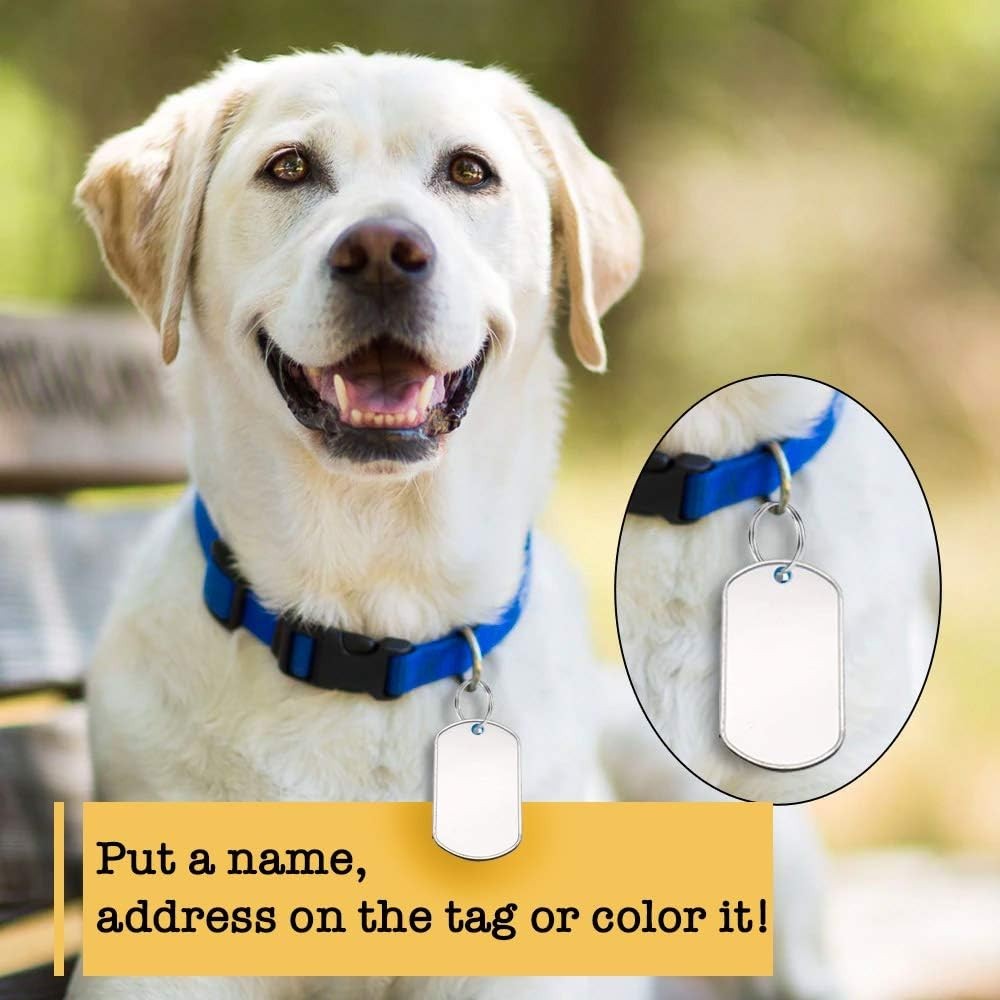 100 PCS Stainless Steel Military Dog Tags/`