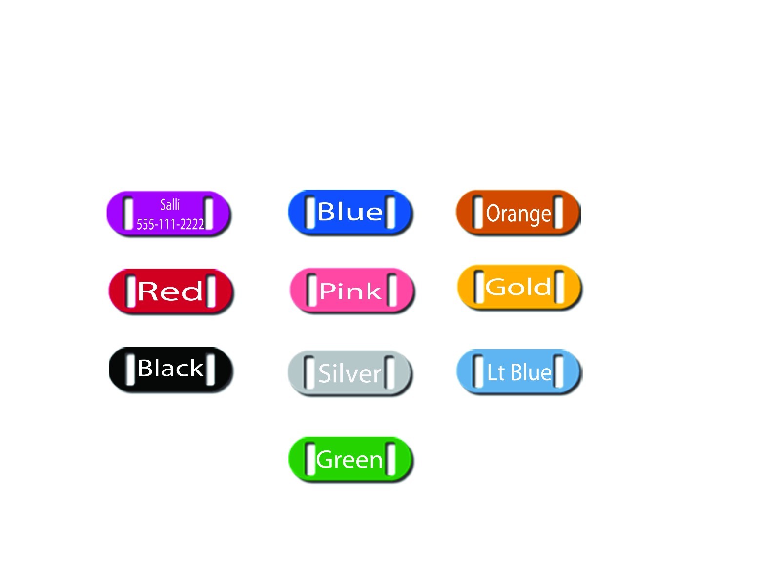 Small Personalized Laser Engraved Slide Silent Pet Collar ID Tag Free Engraving