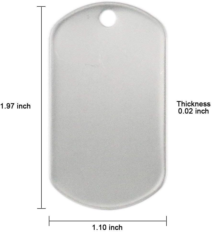 Bulk Stainless Steel Blank Dog Tags – 100 Pack for Personalized Gifts & Decor