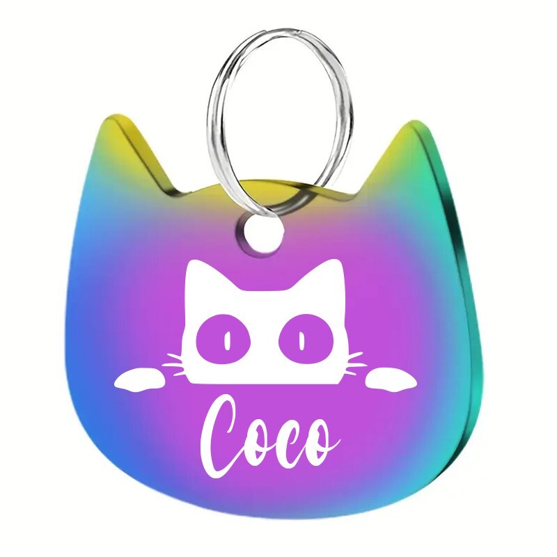 Double-Sided Pet Tag, Custom Engraved Dog Cat ID | USA Made