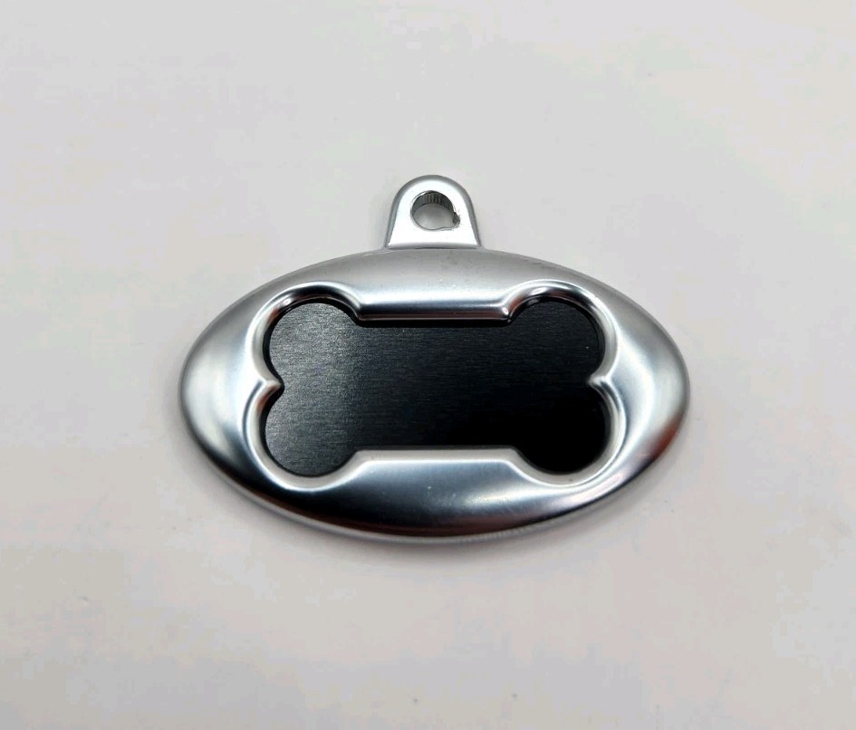 Dog Tag Works Custom Football Shaped Engravable New Pet Collar Charm Keychain