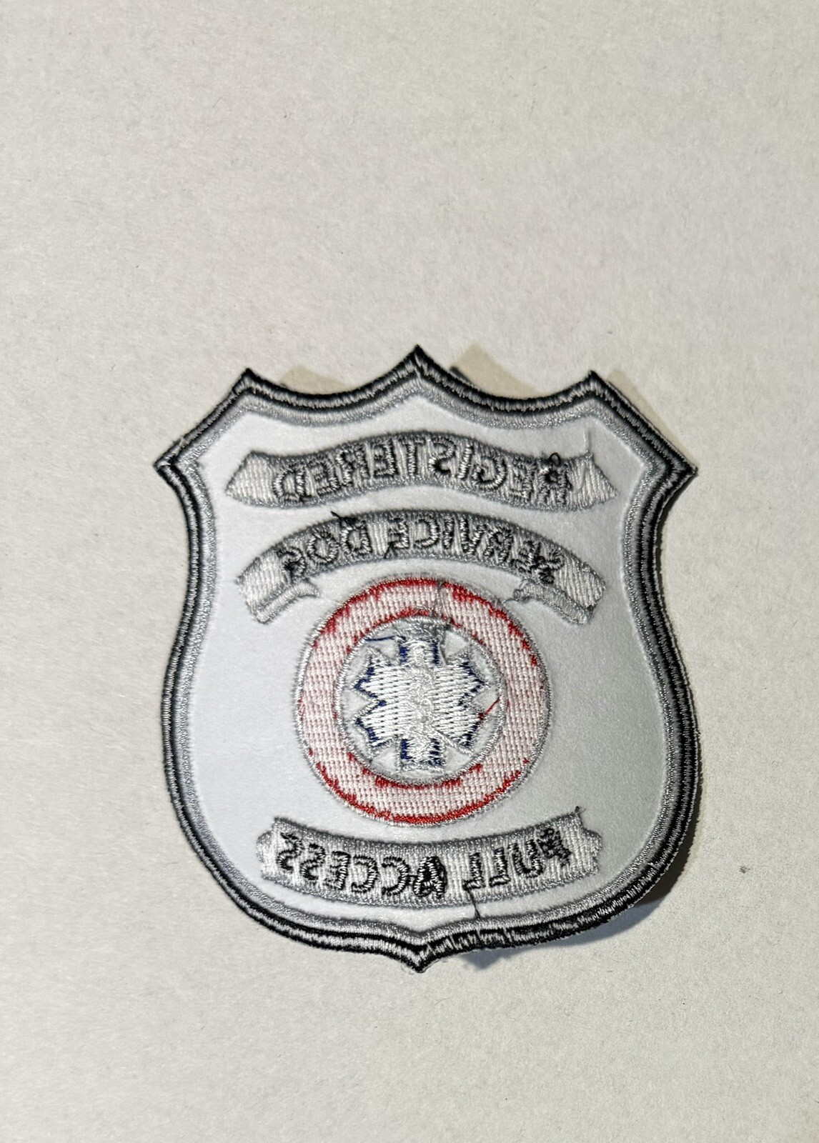 Registered Service Animal- Dog- Full Access Patch, 3 1/4″ x 3 1/2″, Sew on- New
