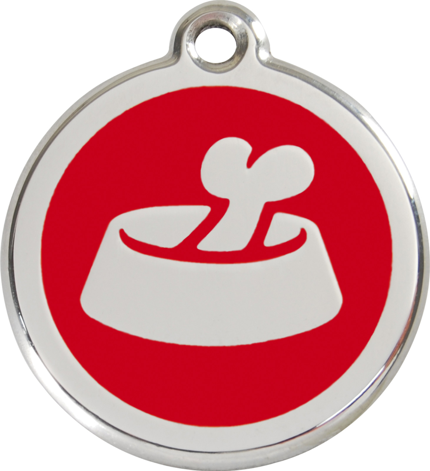 Steel Red Dingo Bowl Bone ID Dog Tag Black Purple Blue Green Yellow Red Pink