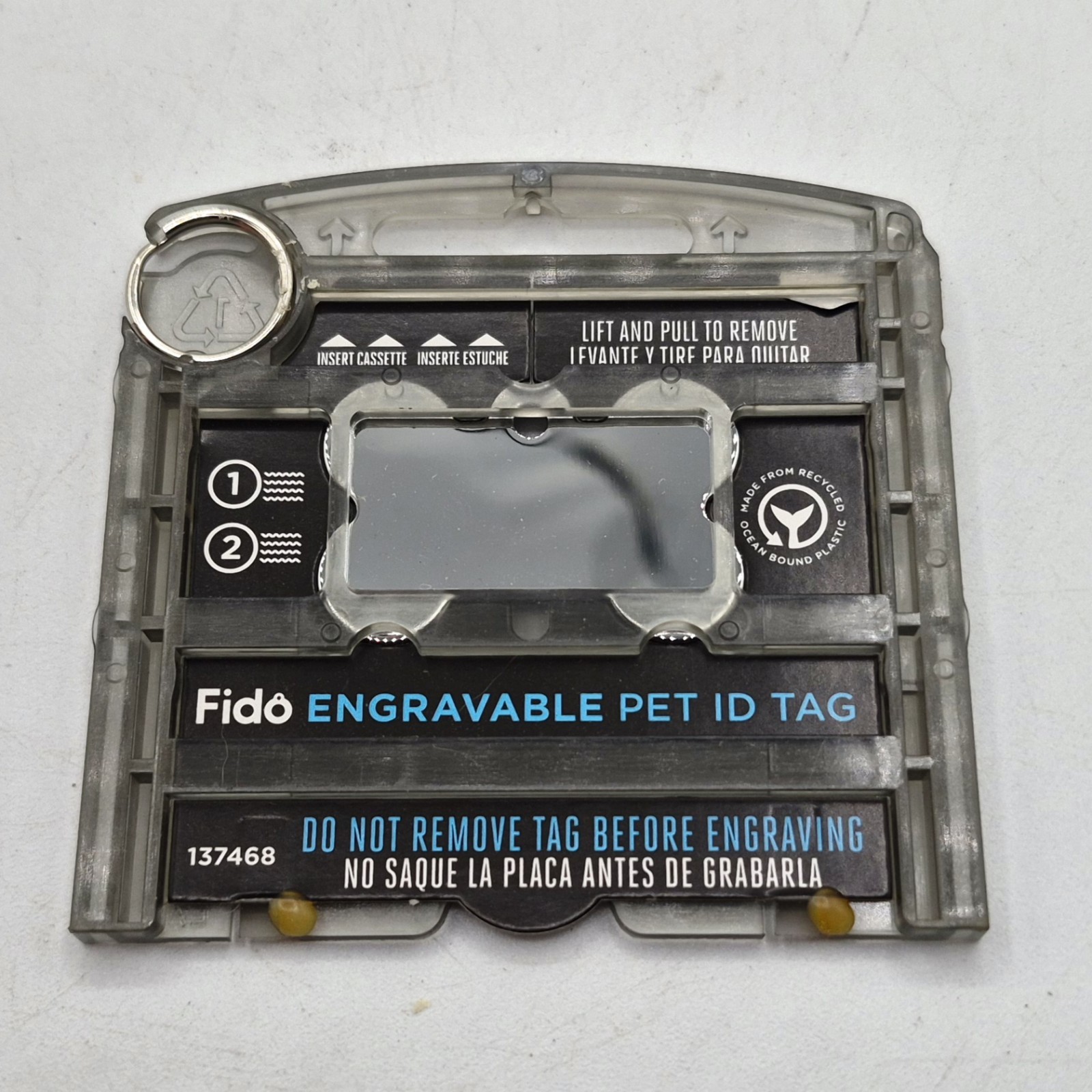 Fido Engrave Metal Pet ID Tag Silver Bone