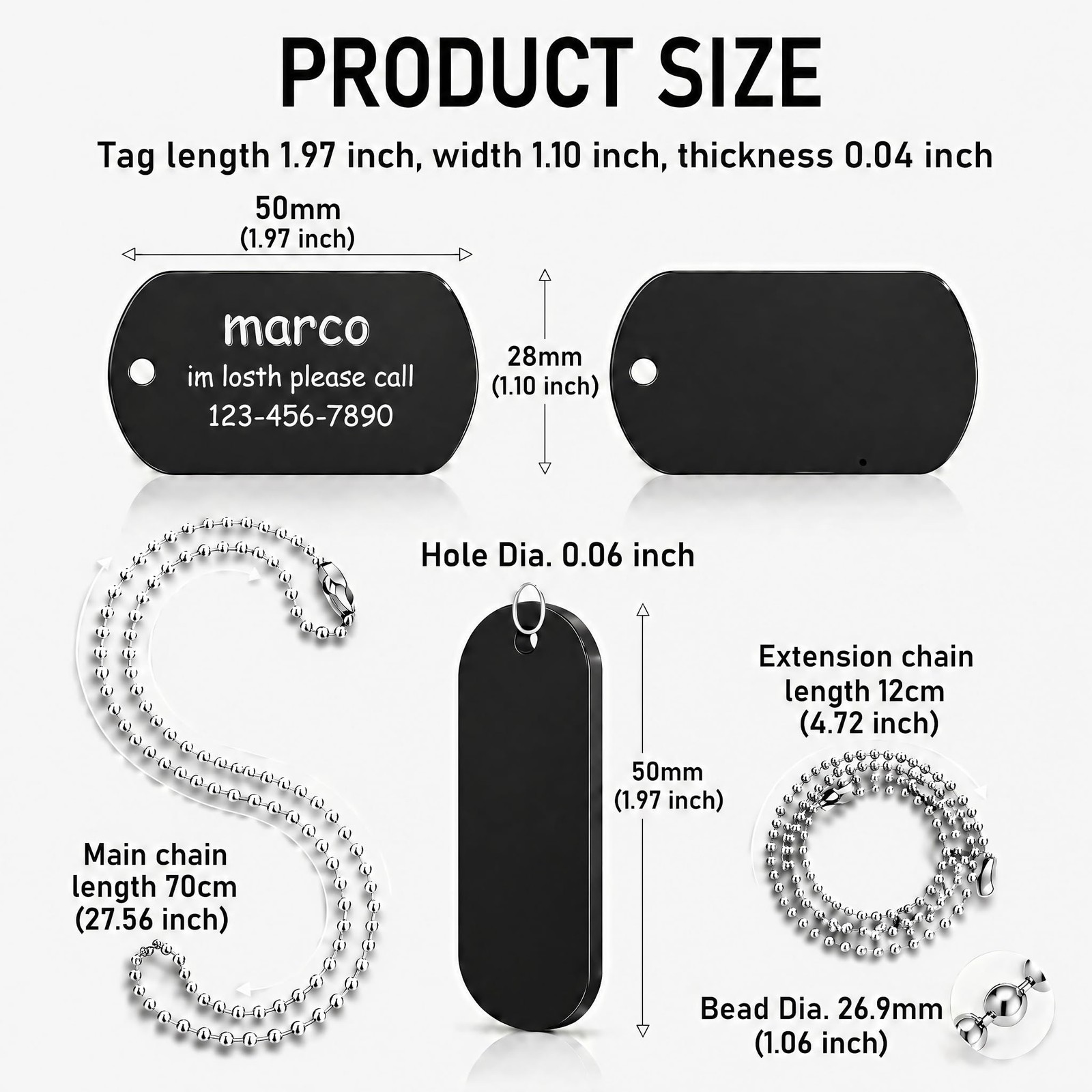 200Pcs Military Dog Tag Set 100pcs Personalized Dog Tags Aluminum Blank for E…