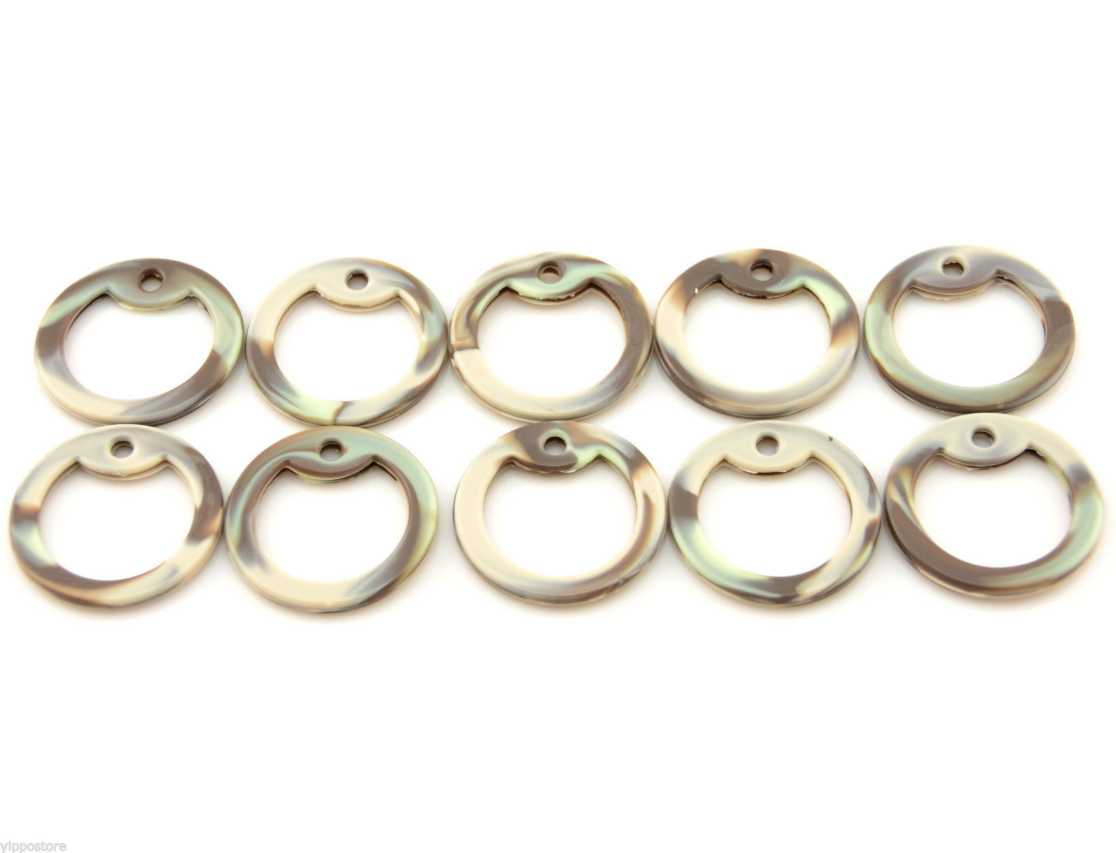 Pack of 10 Desert Camo Military Army ID Dog Tag Rubber Silicone Silencers
