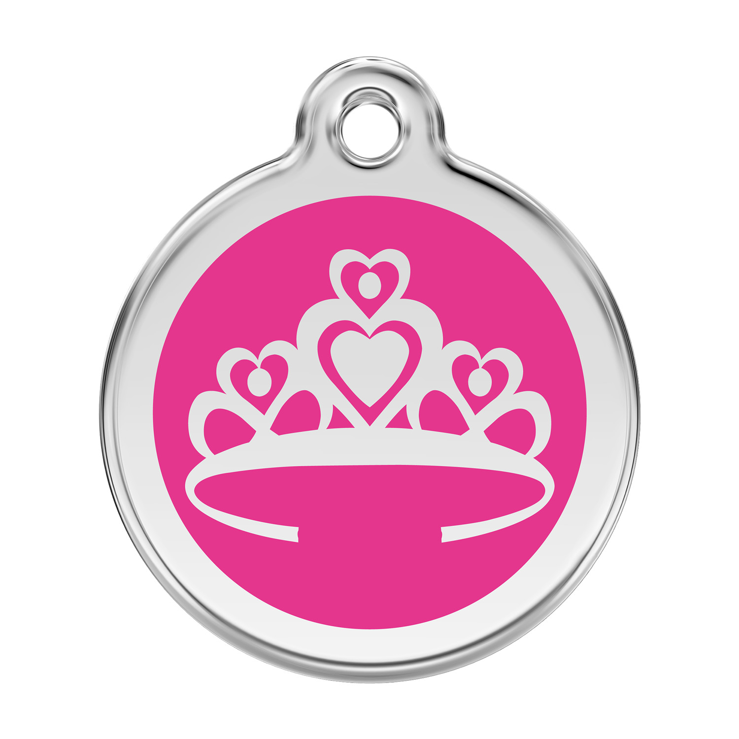 Red Dingo Dog Cat ID Pet Tag Engraved Free Shipping Life Guar Made USA Crown
