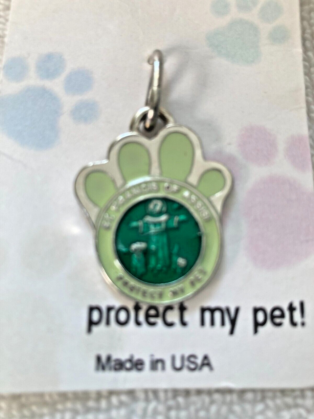SAINT FRANCIS OF ASSISI: “PROTECT MY PET” MEDAL FOR COLLAR – CAT OR DOG