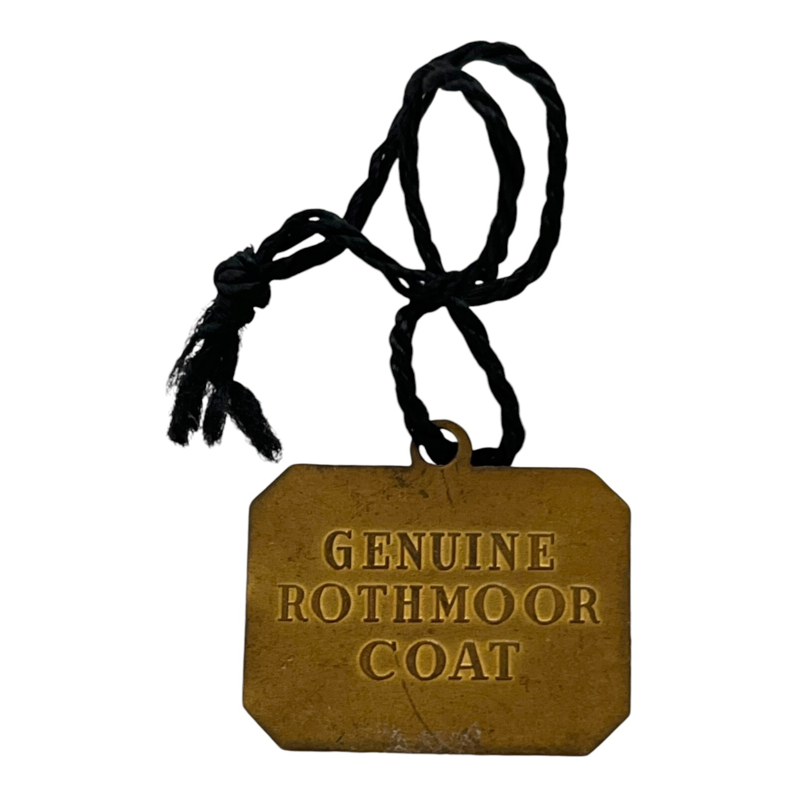 Vintage Original Genuine Rothmoor Coat Scottish Terrier Dog Tag 1″ Brass