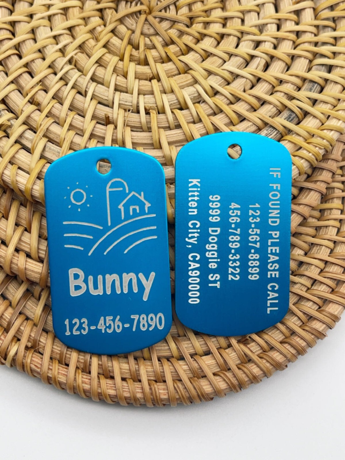 Pawtographize Dog Cat ID Tags Personalized Pet Name Tags Engraved Customized