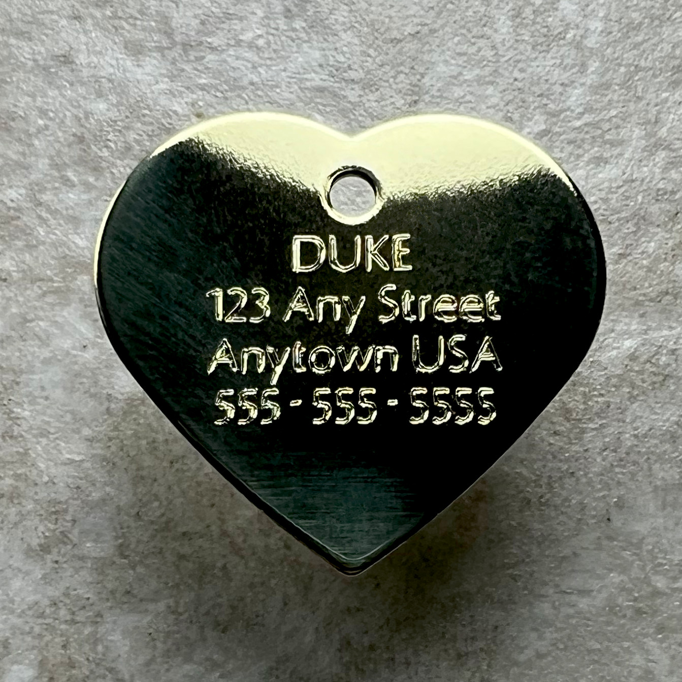 Custom Engraved Dog Tags Personalized Dog Collar Pet Tags Bone Pet BRASS HEARTS