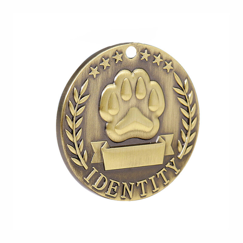 Personalized PET Tags NAME ID Dog Cat Tag Brass Tags Military Custom Engraved US